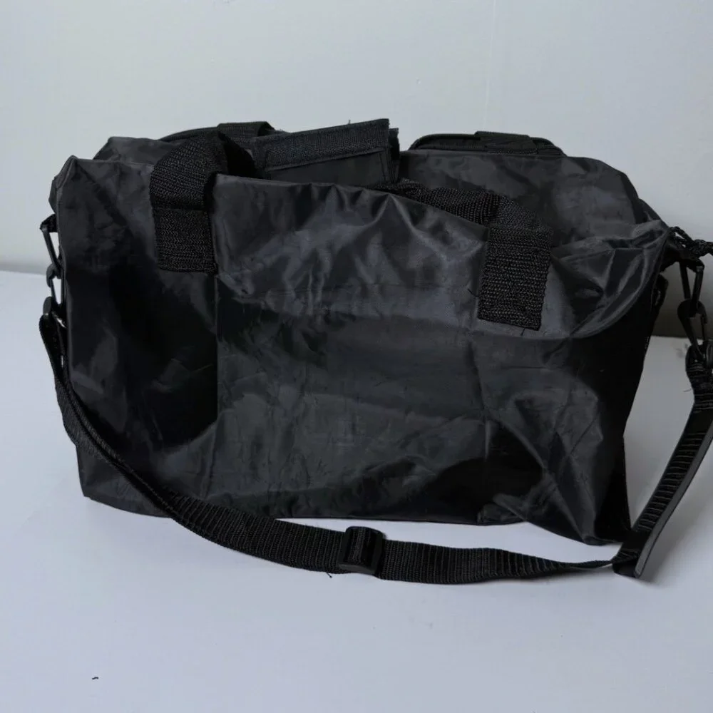 Vintage Cruising World Multi Pocket Black Tote Travel Duffel Bag Promotional